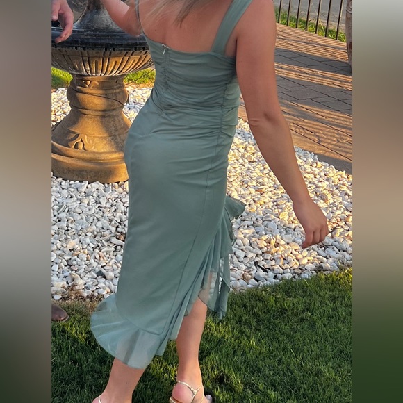 Midi Ruffle Cocktail Dress - Picture 5 of 6